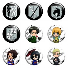 Attack on Titan anime tinplate brooch pins set(8pc...