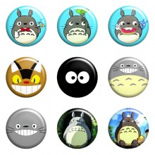 Totoro anime tinplate brooch pins set(8pcs a set)5...