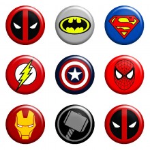 Super Hero Iron Spider Super Man Batman tinplate b...