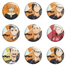 Haikyuu anime tinplate brooch pins set(8pcs a set)...