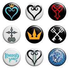 Kingdom Hearts game tinplate brooch pins set(8pcs ...