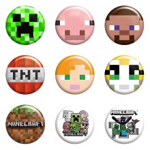 Minecraft game tinplate brooch pins set(8pcs a set...