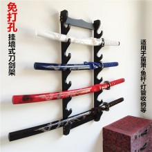 non-punching wall hanging sword holder (multilayer...