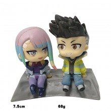 2pcs Cyberpunk Edgerunners David Martinez Lucy sitting game figure(OPP bag)