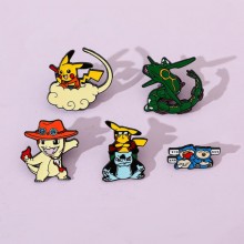 Pokemon anime alloy brooch pins