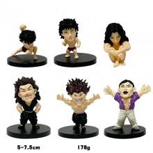 Hanma baki anime figures set(6pcs a set)(OPP bag)