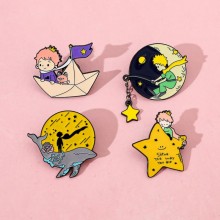 Cute Cartoon Little Prince Star anime alloy brooch pins