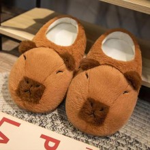 Capybara Rodent anime plush slippers shoes a pair