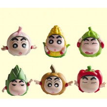 Crayon Shin-chan vegetable anime figures set(6pcs ...