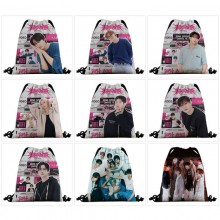 Straykids star nylon drawstring backpack bag