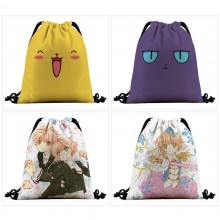 Card Captor Sakura anime nylon drawstring backpack...
