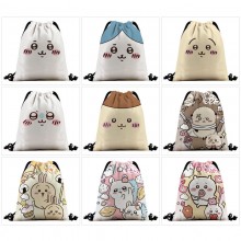 Chiikawa anime nylon drawstring backpack bag