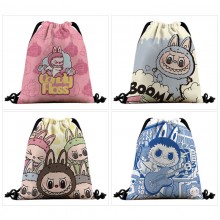 Labubu anime nylon drawstring backpack bag