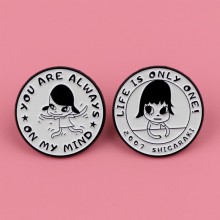 Yoshitomo Nara cute girl doll anime alloy brooch pins