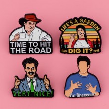 Funny movies enamel lapel anime alloy brooch pins
