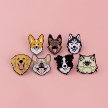 Cute Pet Dogs Enamel alloy brooch pins