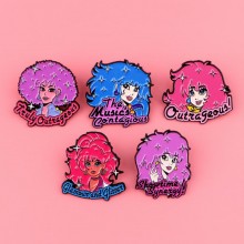 Rock Singer Enamel alloy brooch pins