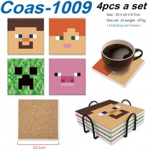 Minecraft game coasters coffee cup mats pads(4pcs ...