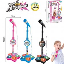 Kids Microphone with Stand Karaoke Song Music Inst...