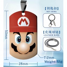 Super Mario anime two-sided necklace keychain Key ...
