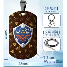 The Legend of Zelda game two-sided necklace keycha...