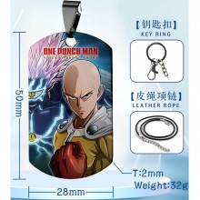 One Punch Man anime two-sided necklace keychain Ke...
