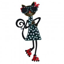 Cute Sexy Cat Alloy Brooch Pin