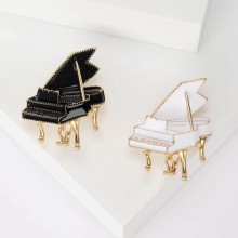 Enamel Piano Alloy Brooch Pin