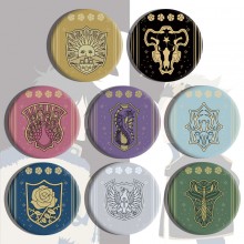58MM Black Clover anime tinplate brooch pins set(8...