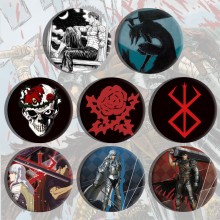 58MM Berserk anime tinplate brooch pins set(8pcs a...