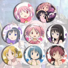 58MM Puella Magi Madoka Magica anime tinplate broo...