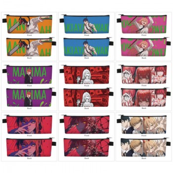 Chainsaw Man anime PU zipper pen case pencil bag