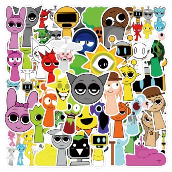 Sprunki Incredibox game waterproof stickers set(50pcs a set)