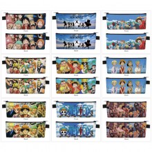 One Piece anime PU zipper pen case pencil bag
