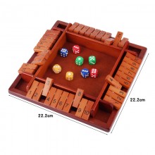 Shut The Box Dice Board Game Wooden Flaps & Dices ...