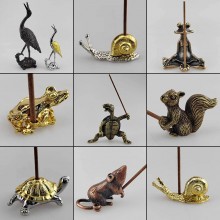 Antique Brass Meditation Zen Frog Copper Tea Pet I...