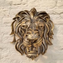 Resin Lion Head Wall Mounted Art Sculpture Decorat...