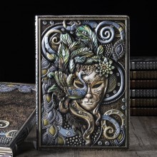 Vintage Embossed Masquerade A5 Notebooks Hardcover...