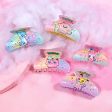 Rainbow Pokemon anime acrylic hair claw clip hairp...