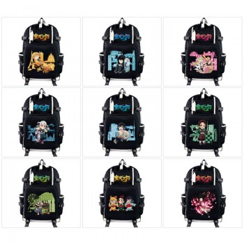 Demon Slayer anime USB charging laptop backpack school bag