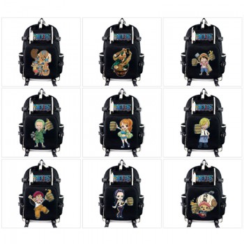 One Piece anime USB charging laptop backpack school bag