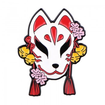 Sakura Fox Cat Enamel Alloy Pins Brooches