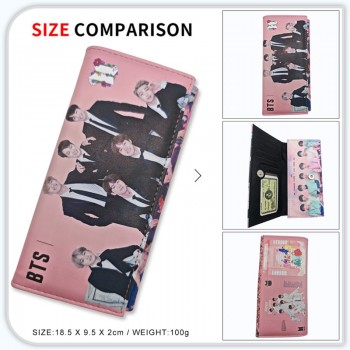 BTS BT21 star long wallets card holder purse