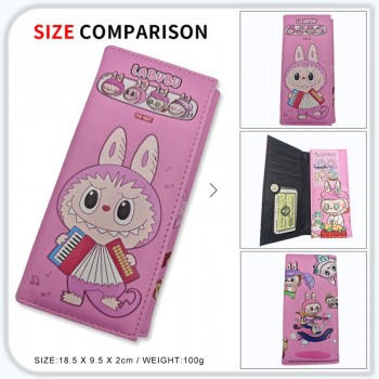 Labubu anime long wallets card holder purse