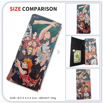Haikyuu anime long wallets card holder purse