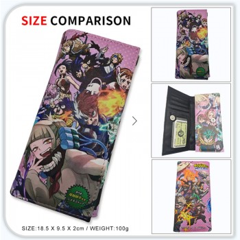 My Hero Academia anime long wallets card holder purse