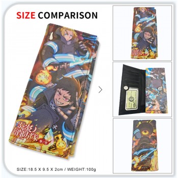 Fire Force anime long wallets card holder purse