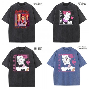 JoJo's Bizarre Adventure anime short sleeve wash water worn-out cotton t-shirt