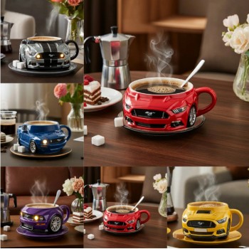 Durable Car Creative Mustang Shaped Coffee Mug Cup