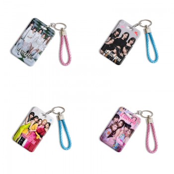 LESSERAFIM star ID cards holders cases lanyard key chain